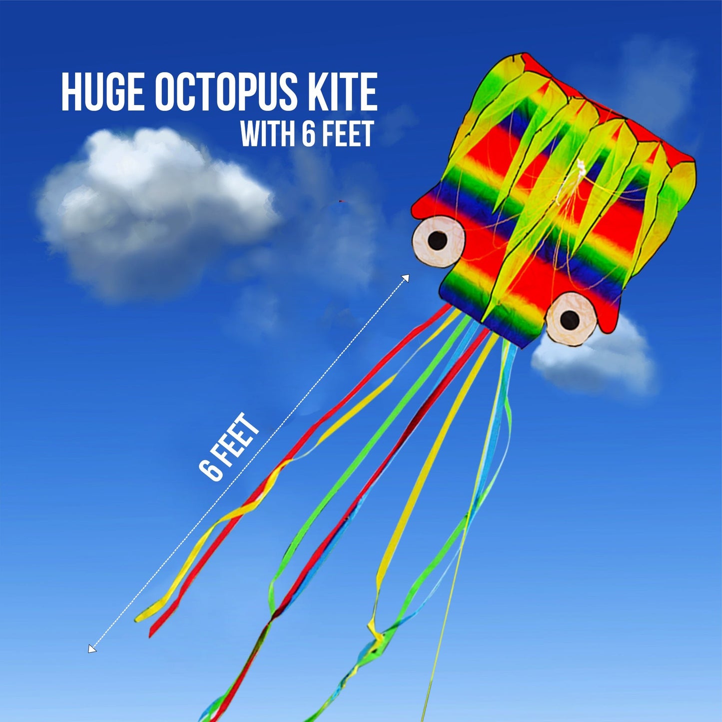 Rainbow Octopus Kite - Sun Kites