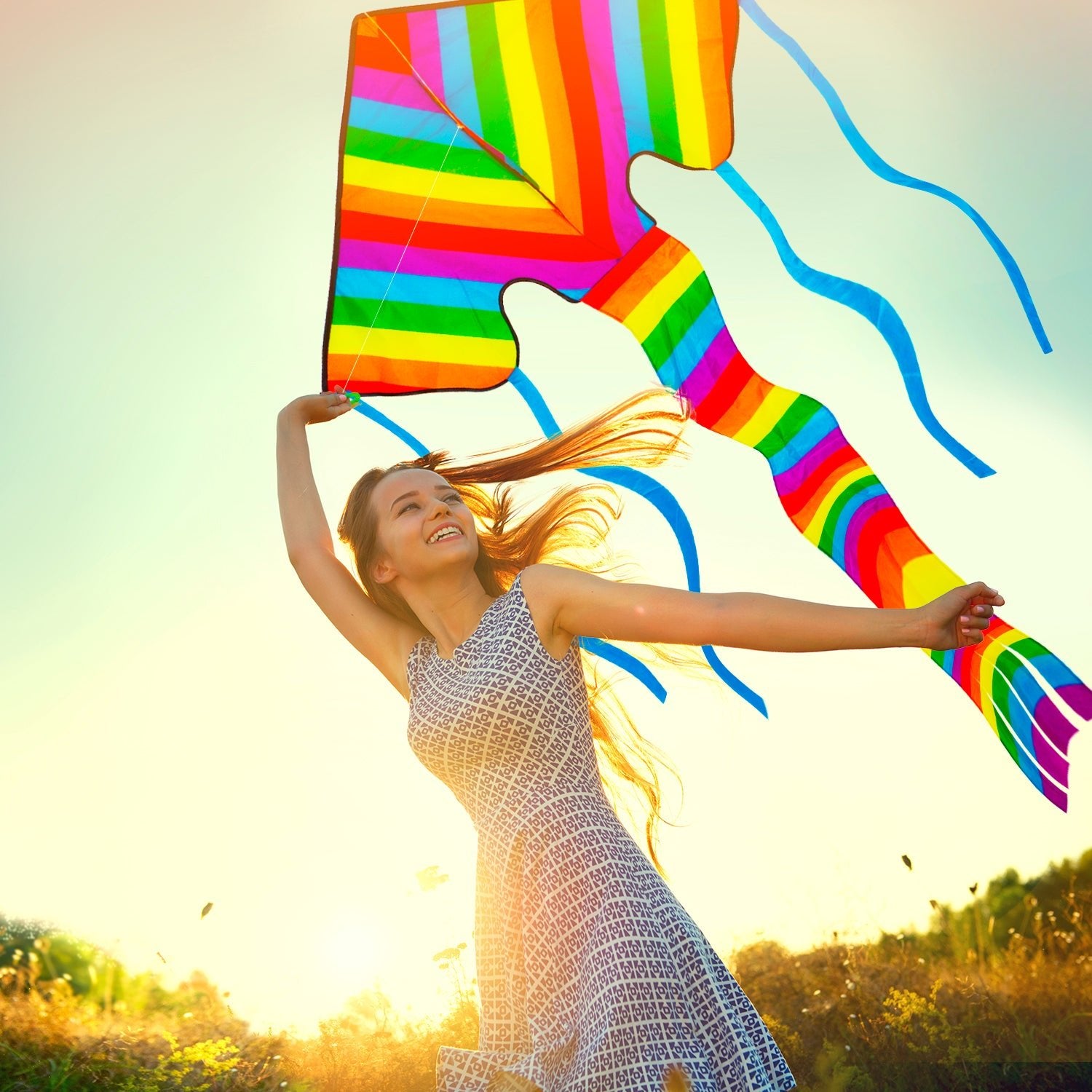 Rainbow Delta 2 Kite - Sun Kites